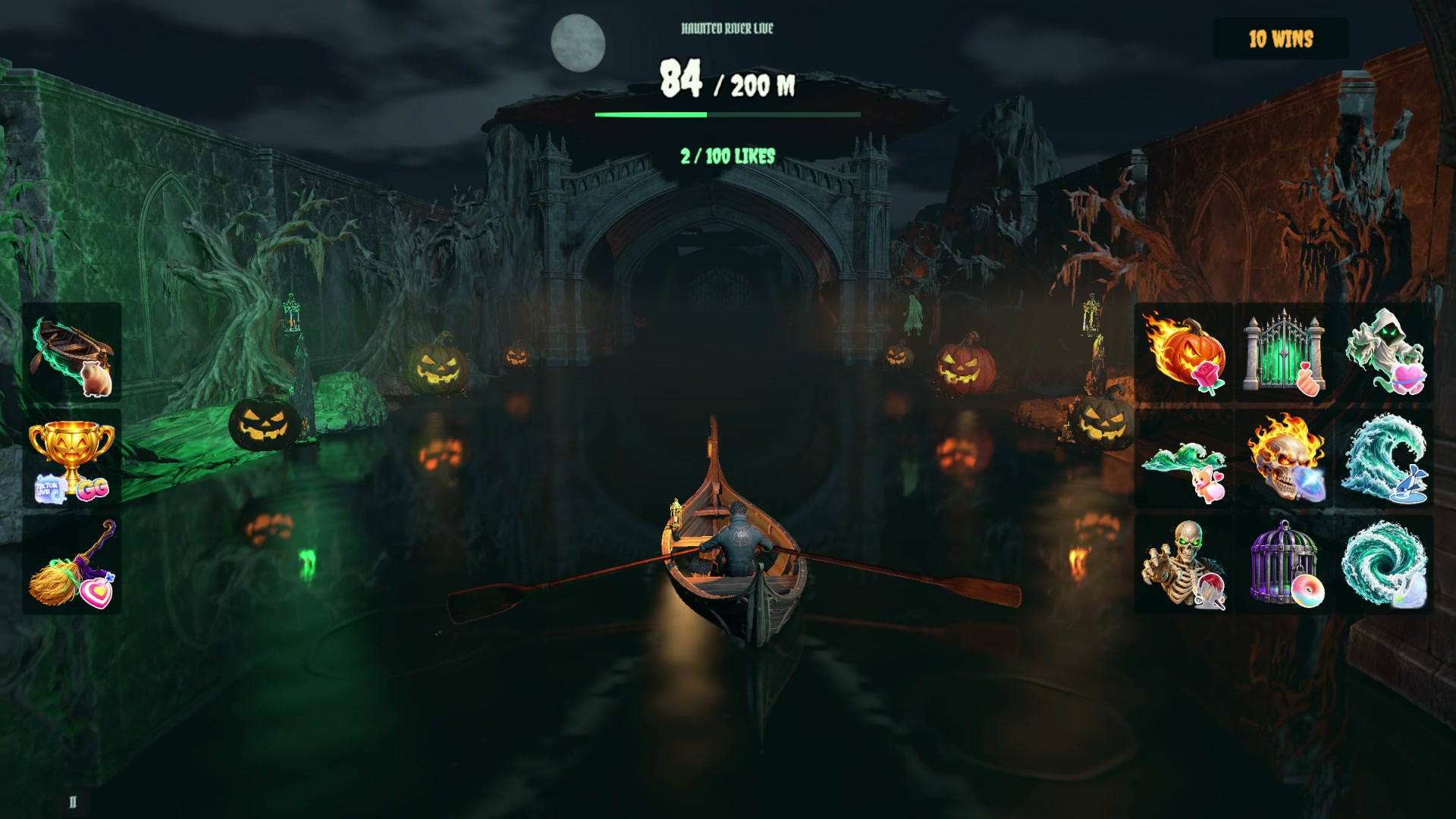 Haunted River LIVE, Halloween boat game for TikTok LIVE: gameplay screenshot 1