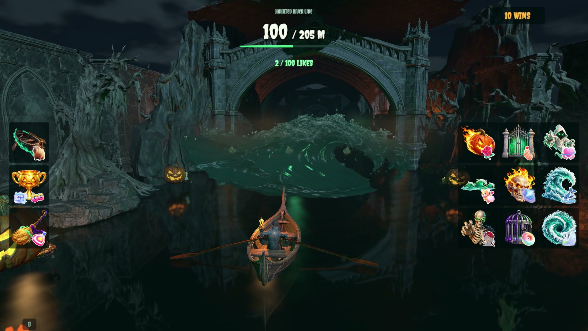 Haunted River LIVE, Halloween boat game for TikTok LIVE: gameplay screenshot 2