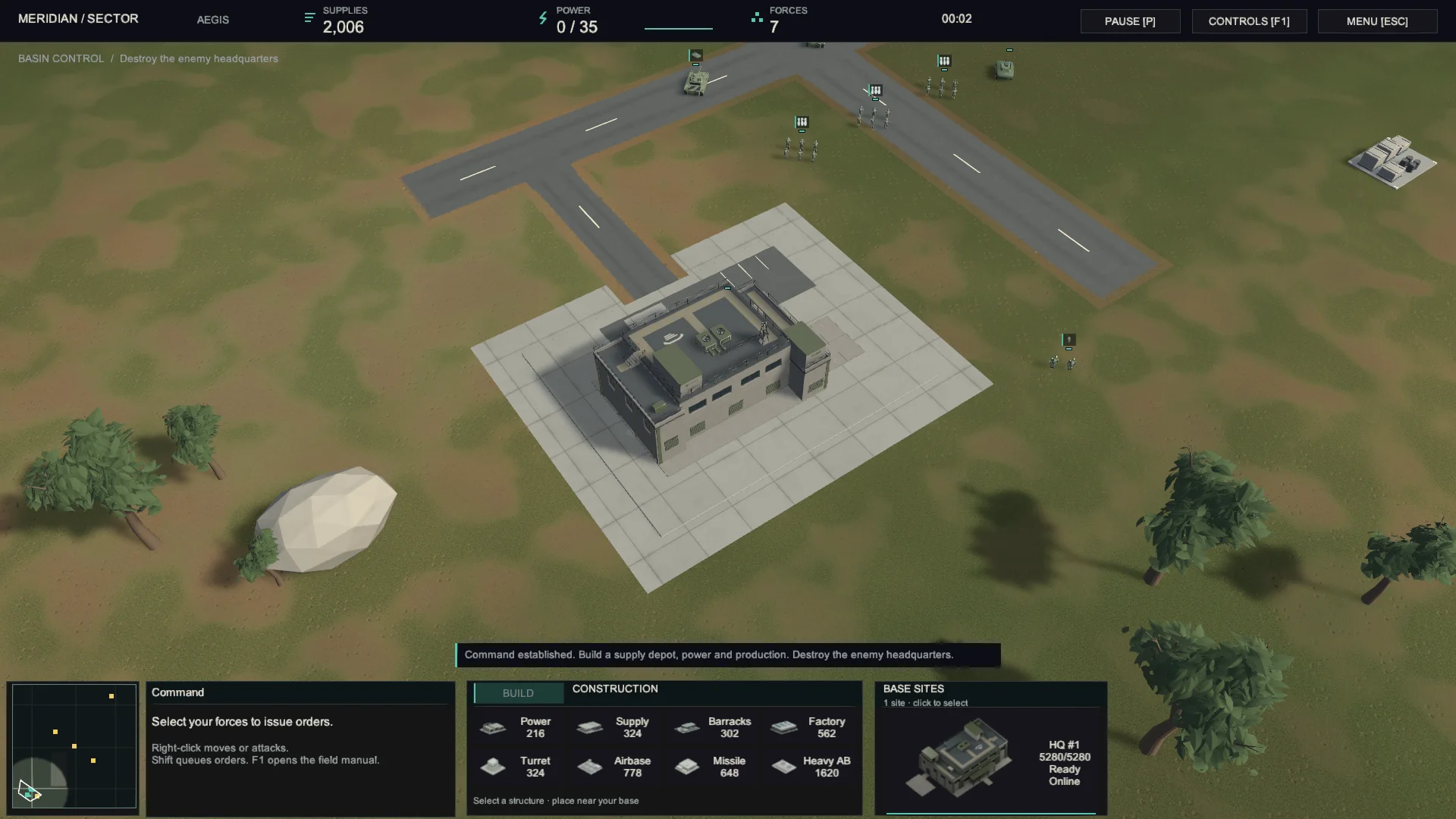 Meridian RTS Alpha oynanış ekran görüntüsü 1