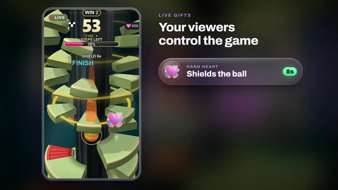 Corkscrew, spiral tower ball game for TikTok LIVE: gameplay screenshot 2