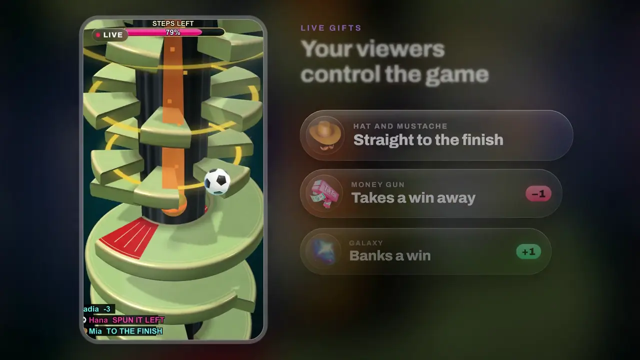 Corkscrew, spiral tower ball game for TikTok LIVE: gameplay screenshot 4