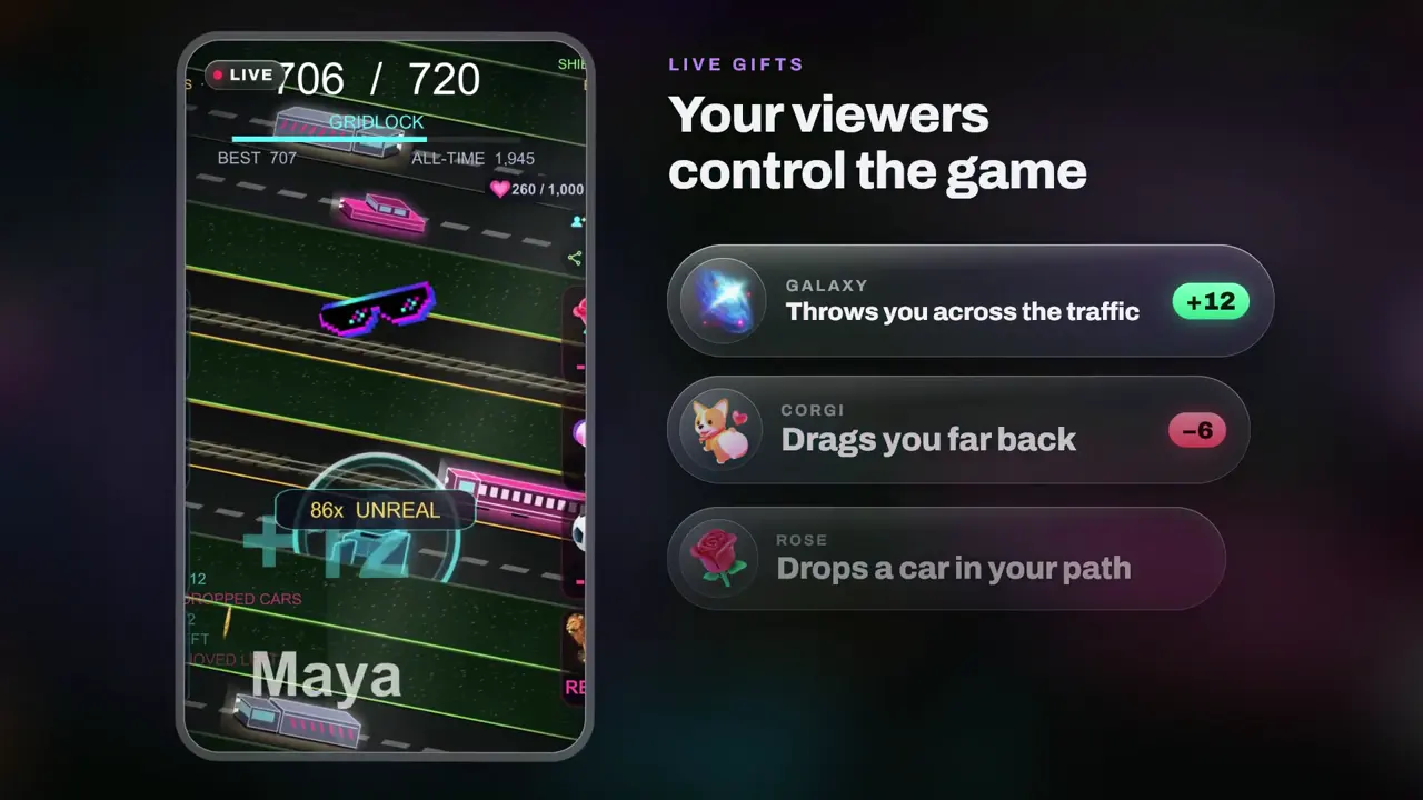 Gridlock, endless road crossing game for TikTok LIVE: gameplay screenshot 4