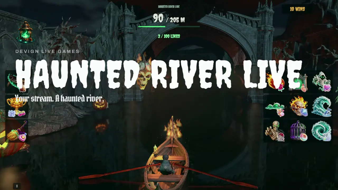 Haunted River LIVE, Halloween boat game for TikTok LIVE: gameplay screenshot 3