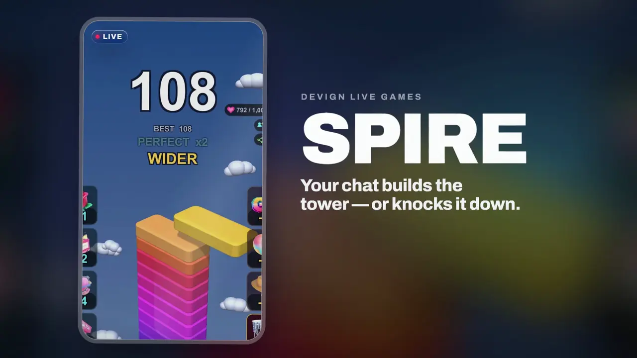 Spire, tower building game for TikTok LIVE: gameplay screenshot 1