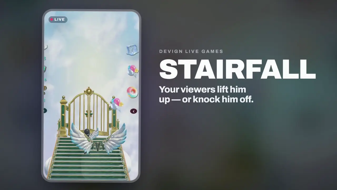 Stairfall, stair climbing game for TikTok LIVE: gameplay screenshot 1