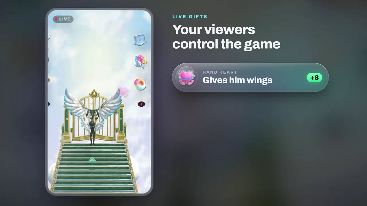 Stairfall, stair climbing game for TikTok LIVE: gameplay screenshot 2