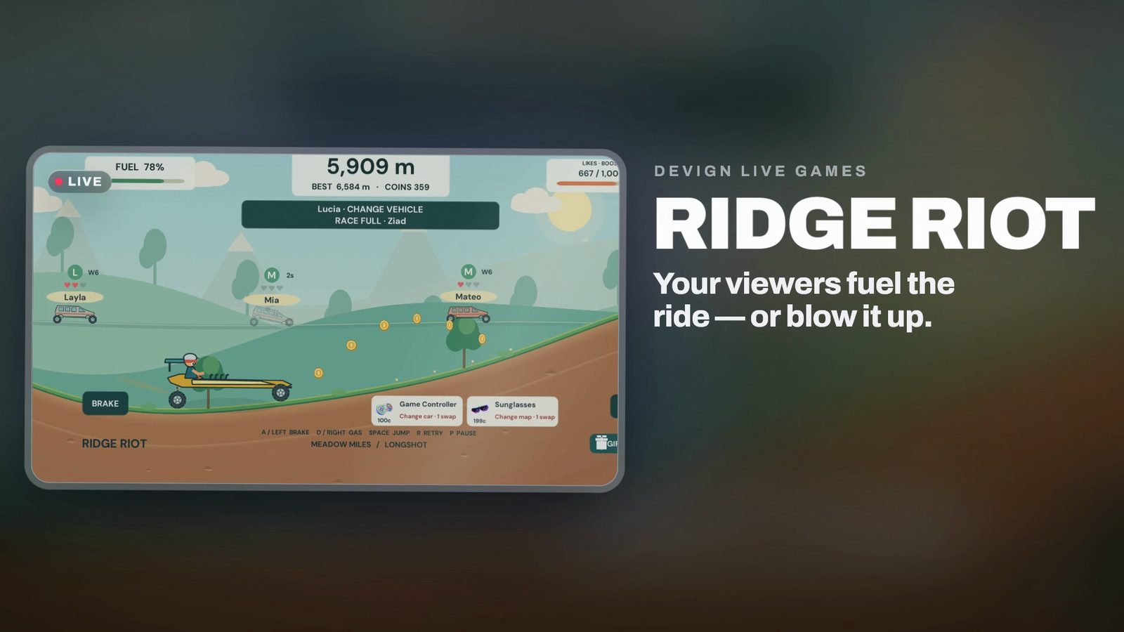 Ridge Riot TikTok LIVE gameplay trailer. Click to watch the video.
